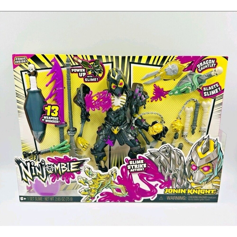 Ninjombie Jonin Knight Action Figure NIB Slime Strike Ninja Zombie + Comic Book
